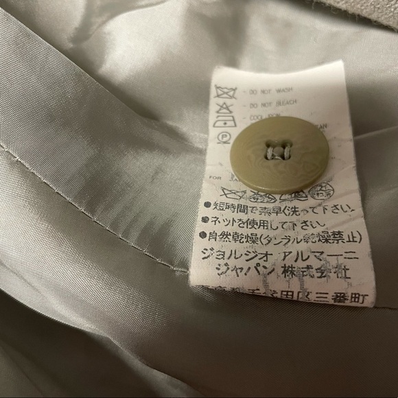 Armani vintage made in Italy one button blazer virgin wool blend taupe 8 - Picture 5 of 5